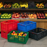 Nouvelle corbeille pliable en plastique de qualité alimentaire en PP pour laver les légumes et les fruits, idéale pour la ferme et le jardin