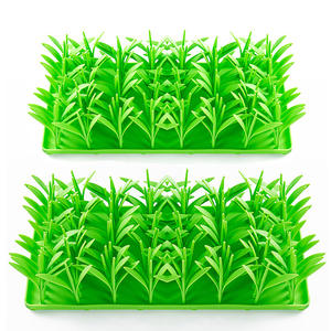 녹색 색 실리콘 애완 동물 슬로우 푸드 먹이 흡입 컵과 개를위한 핥기 매트 - Product Image 1