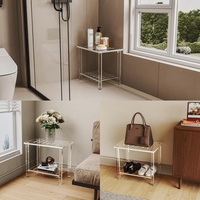 Banc de douche moderne personnalisé en acrylique transparent pour salle de bain