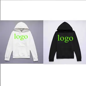 Sudadera con capucha para hombre, suéter con logo personalizado esencial, nuevo diseño, liso, blanco, 100% algodón, peso pesado