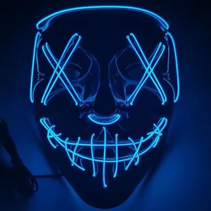 Máscara <span class=keywords><strong>de</strong></span> Halloween LED Light Up Máscaras divertidas The Purge Elección Año Gran Festival Cosplay Suministros para disfraces Máscara <span class=keywords><strong>de</strong></span> fiesta - Product Image 3