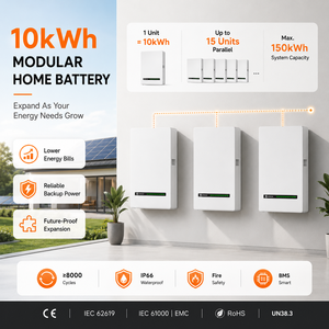 Batterie 48V 200Ah 51.2V 10.24kWh pour système solaire domestique, alimentation de secours fiable et résilience au réseau - Product Image 1