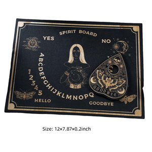 12 pouces en bois noir parler ou esprit conseil et Planchette Kit <span class=keywords><strong>radiesthésie</strong></span> Divination conseil ensemble Laser gravé réponses conseil - Product Image 2