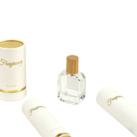 Emballage cosmétique écologique en tube de papier blanc, boîte cadeau ronde, logo personnalisé, étui pour flacon de parfum