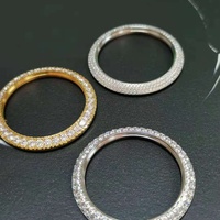 Lunette de montre de luxe personnalisée de 36 mm, sertie de diamants de laboratoire en moissanite, sertie à la main, ODM/OEM