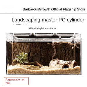 Premium Dayanıklı Şeffaf Çevre Dostu Sürüngen Yetiştirme Teraryumu Yüksek Geçirgenlikli PC Yılanlar ve Kertenkeleler için Silindir Şeklinde Yetiştirme Kabı - Product Image 6
