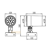 Projecteurs LED étanches et anti-explosion pour extérieur 24V, personnalisables, fournisseur d'origine, projecteur cylindrique AC 220V
