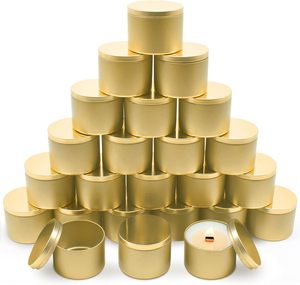 Boîtes en étain pour bougies de 2 oz, 4 oz, 6 oz, 8 oz, 10 oz, 16 oz avec couvercle, logo personnalisé en usine, boîte en étain noire mate, contenants en métal pour bougies - Product Image 1