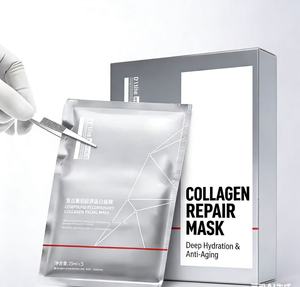 Masque facial en feuille format voyage au collagène recombinant et aux extraits de Portulaca - Hydratation douce, anti-âge, soin nourrissant - Product Image 5