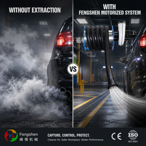 Enrouleur de Tuyau d'Échappement Électrique Motorisé Fengshen Certifié CE 127 mm 8 m 0,75 kW avec Ventilateur – Équipement Professionnel pour Garage de Réparation Automobile - Product Image 6