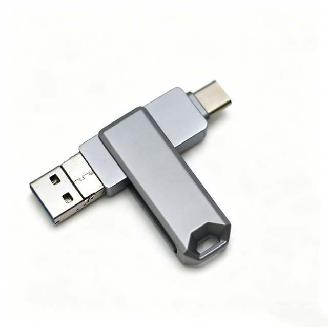 Customized USB 4-in-1 Flash Drive with OTG Type-C 8GB 16GB 32GB 64GB 128GB Mobile USB Drive USB-C Flash Drive
