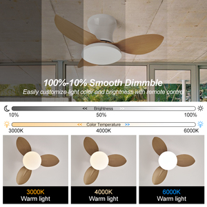 High Quality DC Motor Modern Living Room <b>Remote</b> <b>Control</b> 5 Speeds Wooden Blades Mute Led Ceiling <b>Fan</b> Light Ceiling <b>Fan</b> Makers - Product Image 5