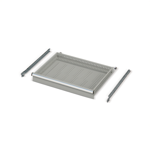 Tiroir entièrement extractible Fami pour armoires de la série Flexa 600x447x186 mm gris clair Ral7035 - Product Image 3