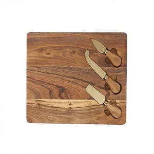 Greatest Quality Wooden Chopping Cutting Board With Cheese Knife Set Home And Restaurant Kitchenware Cheese Board - Product Image 1