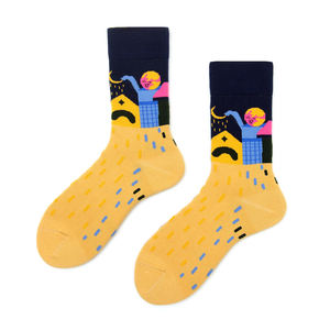 Nueva llegada moda mujer algodón peinado hombres 100% algodón gato perro patrón calcetines niñas Redtube gran oferta Calcetines - Product Image 2