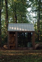 Waldartige Outdoor-Saunahütte mit Holzschindeln, Großer Glasbereich, Garten-Spa-Kabine für 2 Personen, Elektrischer Nassdampf