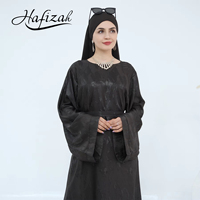 Robe maxi Abaya Hafizah Jacquard pour femmes musulmanes, tenue islamique modeste, mode Dubaï