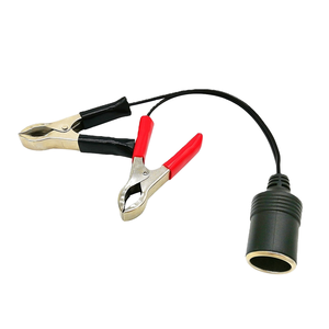 Kabel Adaptor Soket Pemantik Rokok 12V DC dengan Penjepit Aki Mobil 15cm 4A Tahan Air - Product Image 1