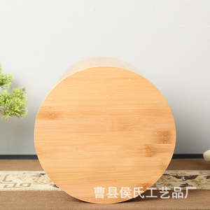 <b>Bamboo</b> Round Wooden Bucket 6L Eco Friendly Storage <b>Container</b> For Water Food Desktop Use - Product Image 3