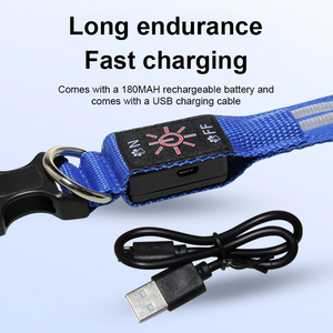 <span class=keywords><strong>Collar</strong></span> seguro Moda Atractivo Anti-perdida Recargable USB Luz <span class=keywords><strong>LED</strong></span> <span class=keywords><strong>Collar</strong></span> de perro de nailon liso - Product Image 5