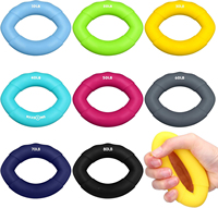 Anillo de agarre de silicona portátil, fortalecedor de manos y herramienta de entrenamiento de fortalecimiento muscular para antebrazo, piernas, cintura, 2 uds., 2 uds.
