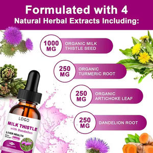 Les gouttes de chardon-Marie les plus vendues sont riches en racine de curcuma biologique et en racine de pissenlit 30ml par bouteille - Product Image 3