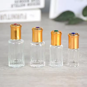 Botella Cuadrada de Acrílico Transparente con Tapa Dorada de Rosca, Envase Cosmético de 3ml 5ml - Product Image 5