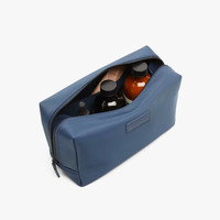 OEM Fabrik Klassische PU-Leder Waschtasche Tragbare Große Offene Modische Toilettentasche Weiche PU-Kosmetiktasche für Männer und Frauen