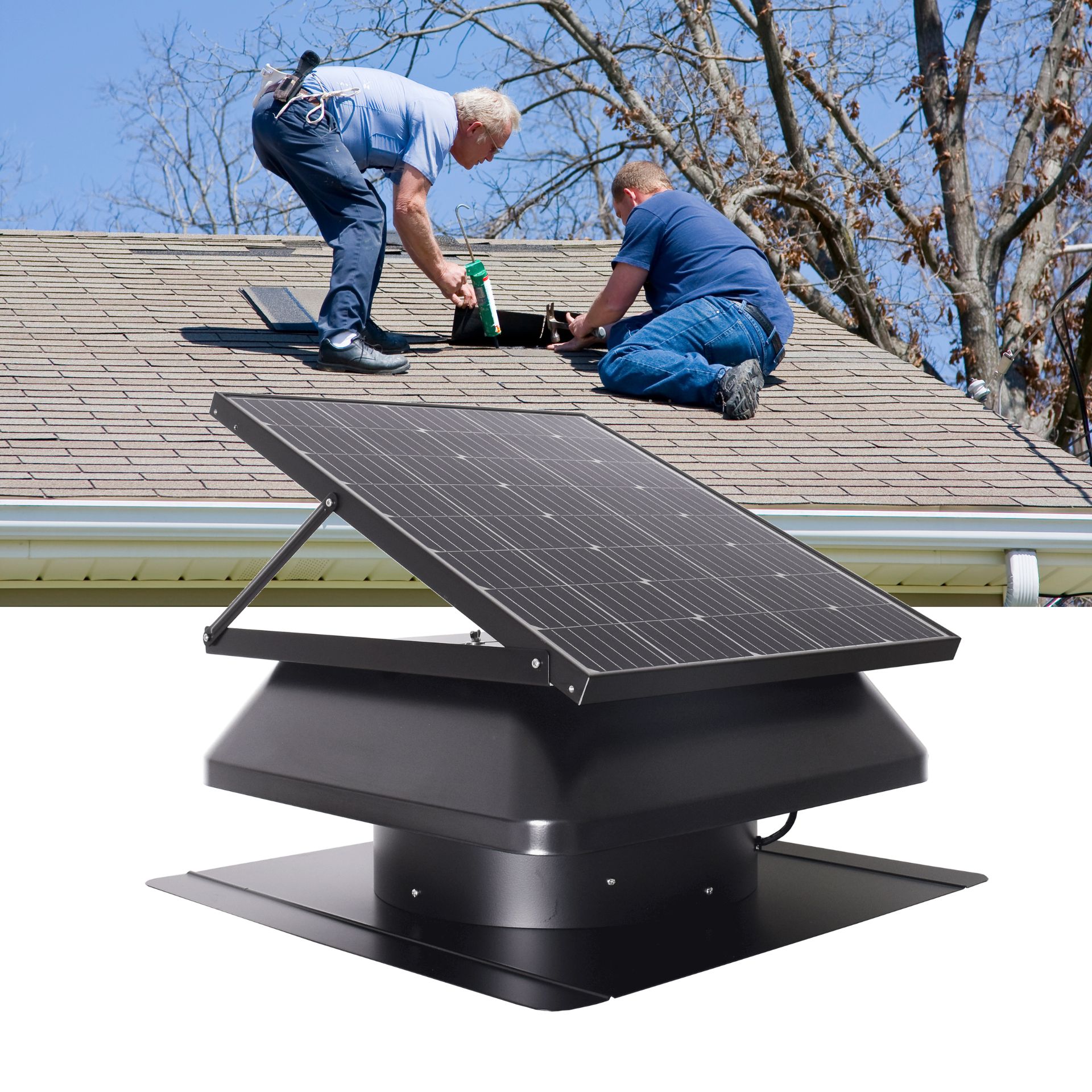 Solar Energy Solar Attic Ventilation System Whole House Fan Best - Main Image