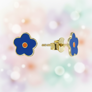 <span class=keywords><strong>XLOVE</strong></span> Boucles d'oreilles clous en argent 925 plaqué or, motif fleur, hypoallergéniques pour enfants aux oreilles sensibles - Product Image 5