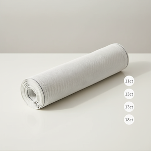Toile <span class=keywords><strong>de</strong></span> broderie monochrome <span class=keywords><strong>de</strong></span> luxe vierge pour la broderie avec tissu en coton blanc 13/18 mailles pour kits <span class=keywords><strong>de</strong></span> broderie DIY sur mesure - Product Image 4