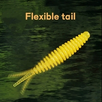 Appâts souples en PVC de 25 mm, 100 pièces, 21 couleurs, micro-vers à queue aiguille pour la pêche en eau douce et salée, pour achigan, truite, brochet