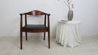 Chaise nordique en bois massif pour manger hôtel maison chaise présidentielle Restaurant café magasin accoudoir coussin chaise