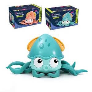 Cartoon octopus water and land drag game baby animal pull along animal toy for kids