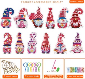 XIXI Pegatinas de Diamantes DIY Ecológicas de Dibujos Animados, Princesa, Pirata, Monstruo, Múltiples Estilos, Llavero 5D, Regalo para Niños - Product Image 3