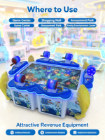 Machine de jeu d'arcade de pêche commerciale à monnayeur pour 6 joueurs