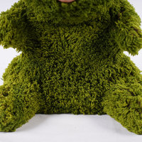 Décoration d'intérieur en forme d'ours en fourrure artificielle de qualité supérieure, type couverture moelleuse verte, cadre en PE, fourrure en nylon, ornement de style Art déco