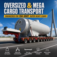 Semi-remorque modulaire en acier robuste à plateau surbaissé pour transport spécial de 100 à 500 tonnes, fabrication chinoise