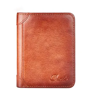 Dompet pria kulit asli TERBAIK kualitas tinggi dompet desainer kapasitas besar mewah untuk pria
