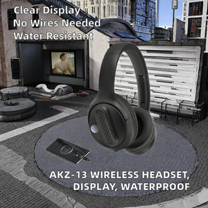 Nuevos Auriculares Deportivos Inalámbricos AKZ-13 con Diadema, BT5.3 EDR, Cancelación Activa de Ruido, Baja Latencia, Resistentes al Agua, Pantalla Digital, para Viajes - Product Image 2