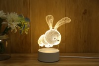 Lampe à ours à motif personnalisé d'anime, illusion 3D, salon, lampe de table écologique, décoration de la maison, lumière LED pour enfants, veilleuse