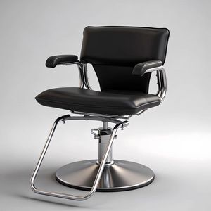 Chaise de barbier moderne avec base en métal, chaise de coiffure économique mais durable pour salon de coiffure - Product Image 1