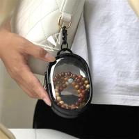 Organisateur de bijoux boîte de rangement en PVC transparent sac de poupée mignon porte-clés étui anti-poussière pour casque pochette porte-monnaie salon