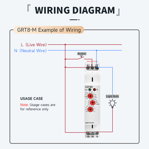 GEYA-relé de tiempo de GRT8-M2, 10 funciones, interruptor de tiempo, retardo de apagado, retardo, ciclador, 2 salidas, relé multifunción - Product Image 6