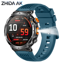 Montre connectée HT42, écran 1,7 pouce, appels Bluetooth, plus de 100 modes sportifs scientifiques, suivi GPS, lampe torche 850 mAh, étanche 3 ATM, montre connectée sportive