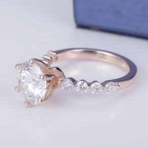 Anillo de Plata 925 con Moissanita DEF de 3 Quilates para Mujer, Joyería Messi, Anillo de Moissanita al por Mayor - Product Image 3