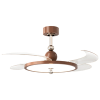 Ventilateurs de plafond intelligents LED de 42 pouces avec lampes LED, rotation de lecture pour salon, maison avec télécommande Wifi, vente chaude 2026