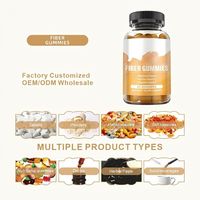 Gummies de fibres HDK en marque blanche OEM/ODM pour la santé digestive, soutien de la flore intestinale, régularité, végétaliennes, sans sucre, complément alimentaire