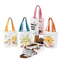 Sac fourre-tout pliable à thème de dessin animé pour les sacs cadeaux d'anniversaire des enfants, rangement et sacs à bonbons en toile, tailles personnalisables