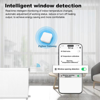 RKHK Zigbee Katup Radiator Termostatik TRV Termostat Radiator Pintar yang Dapat Diprogram Kontrol Aplikasi Bekerja dengan Alexa Google Home
